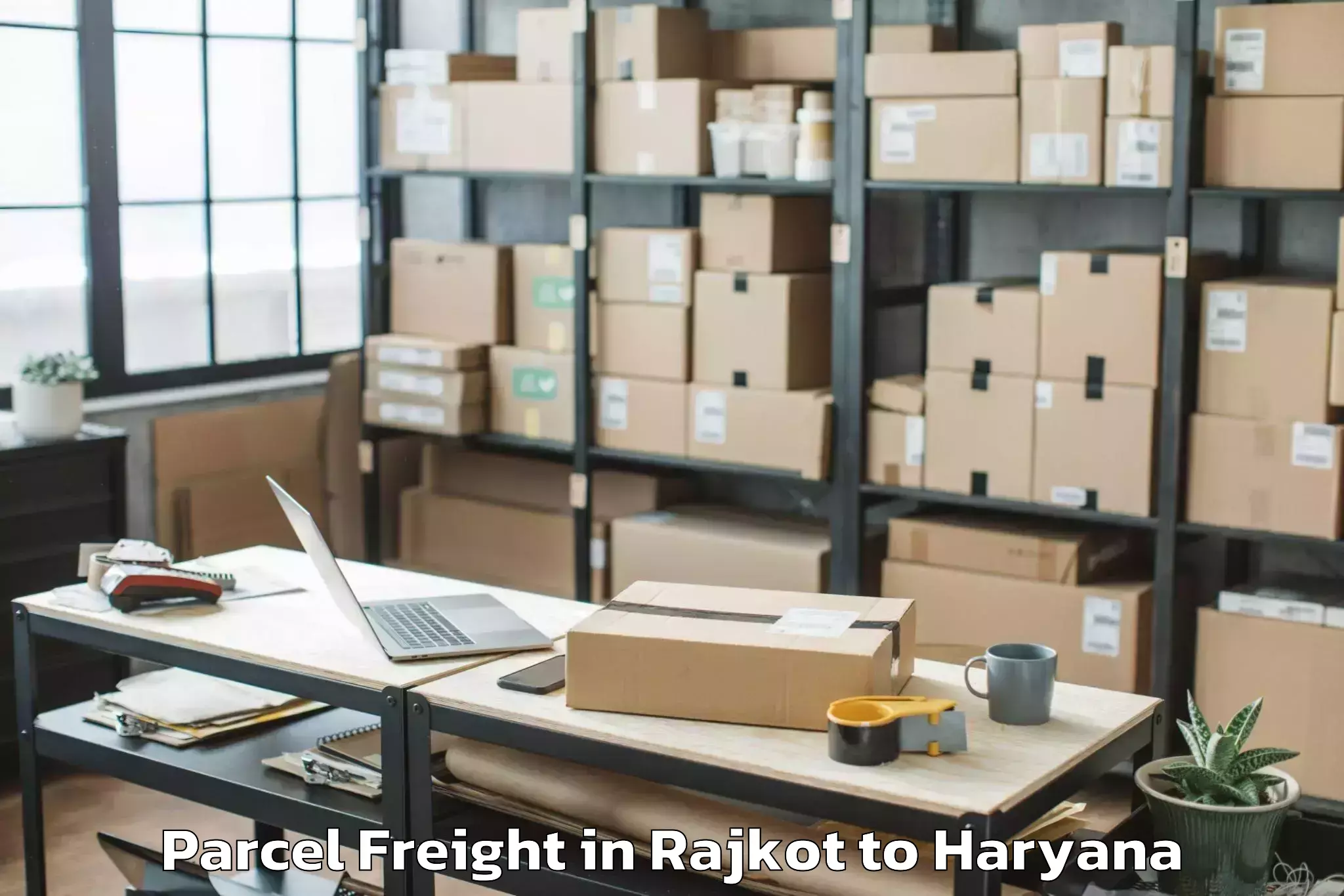 Affordable Rajkot to Mvn University Palwal Parcel Freight